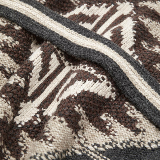 ROMI STUDIO“中古匠心”羊毛混纺3针嵌花花型收腰开衫RWCAWT5413 商品图6