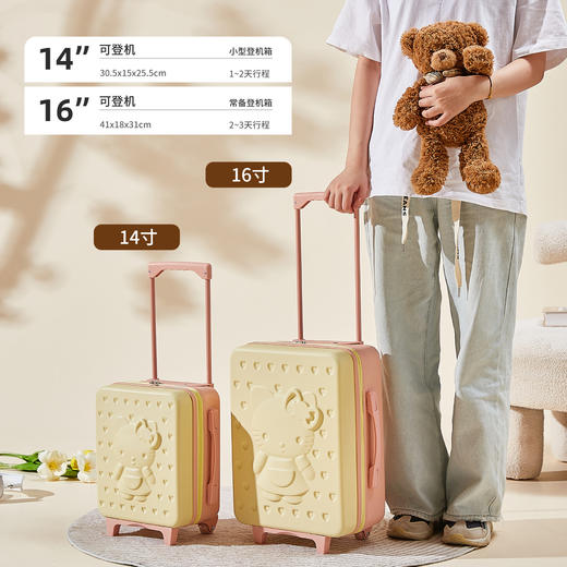 【顺滑滚轮❗️可爱到膨胀】新款网红迷你拉杆箱小清新行李箱16寸小猫旅行箱登机箱潮女万向轮。jc 商品图3