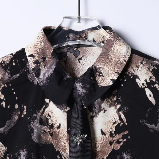 SDSA男士春夏新款痞帅男装复古亲肤撞色设计长袖衬衫百搭休闲衬衣 商品图1