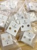 F012418四叶花瓣搭配璀璨镶钻耳钉925银针 商品缩略图1