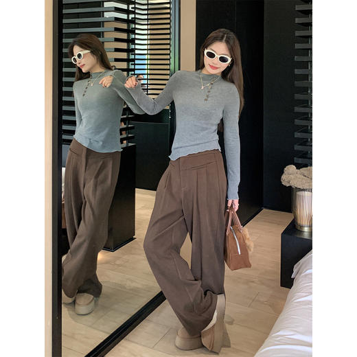 <曾小咸推荐>现货秒杀 ！微信超特价！3色加绒直筒休闲裤 日常189.99 立减100 秒杀89.99！ 湖蓝色毛衣 秒杀89.99！ 条纹连帽毛衣 秒杀99.99！粉色呢子大衣 秒杀179.99！ 商品图1