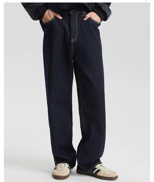 男士lee原单加绒直筒牛仔裤 商品图5