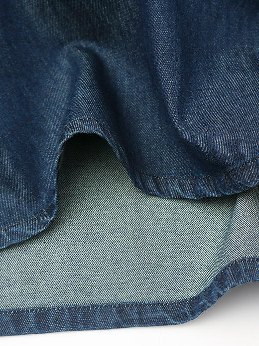 V 领牛仔背心裙女 2026 春装新品 原色深蓝收腰显瘦通勤中长款 A 字裙 商品图4