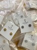 F012418四叶花瓣搭配璀璨镶钻耳钉925银针 商品缩略图0