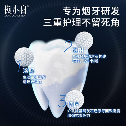 俊小白净澈白三效护理牙膏100g 商品图4