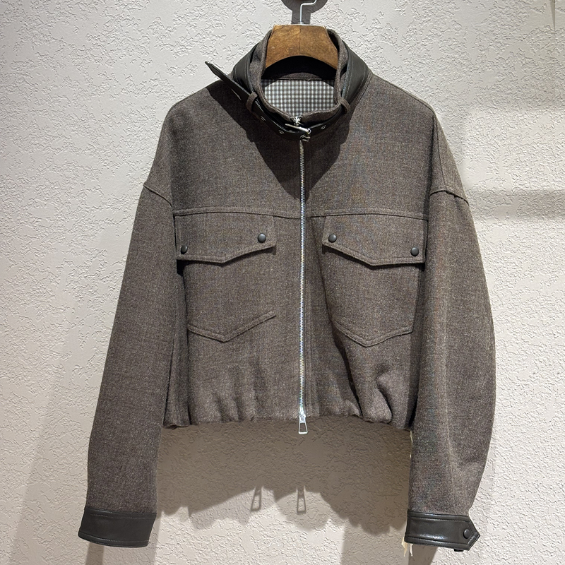 Famecoco范可儿休闲外套短款上衣外套FAD8AB114 商品图0