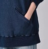 F012475靛蓝吉它刺绣侧拼罗纹插兜连帽衫卫衣 商品缩略图7