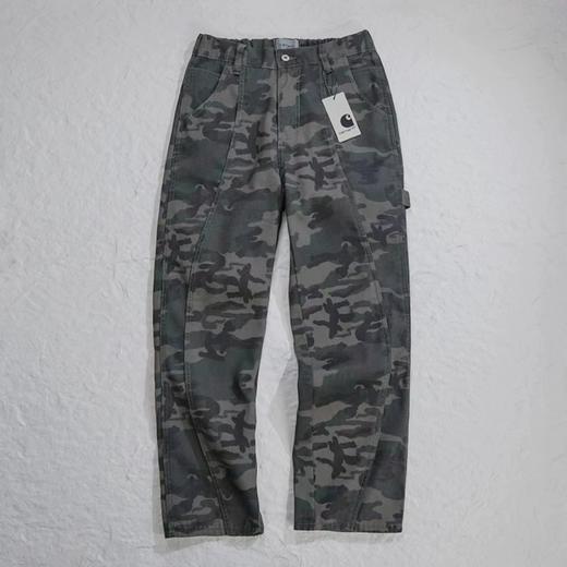 F012458加绒新款OOTD高街户外迷彩伐木工装裤长裤子牛仔裤 商品图0