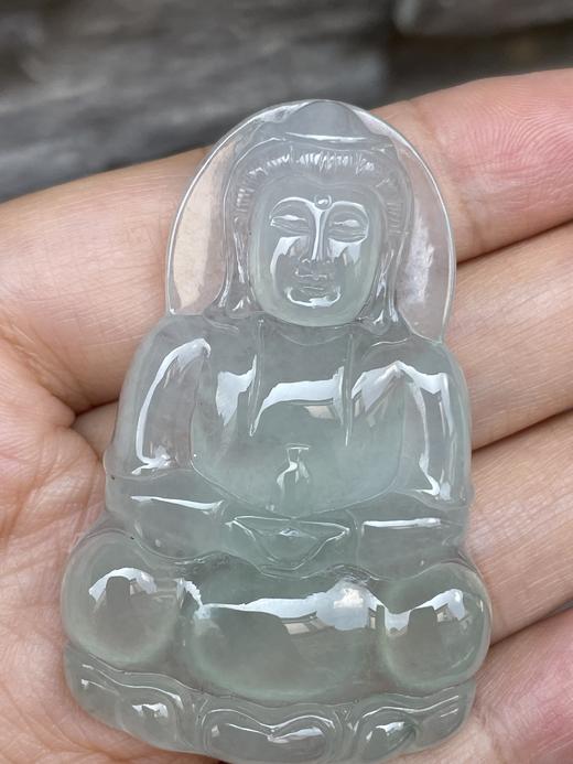 【直播大场福利】高货 高冰起胶晴水翡翠观音 附证书 商品图4