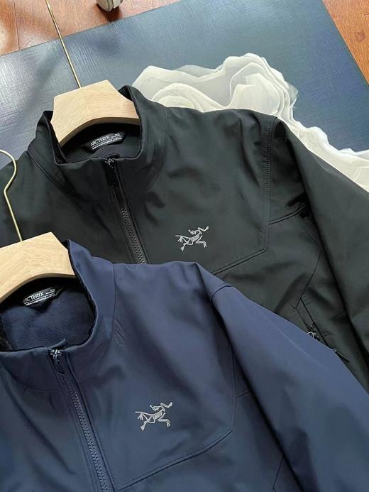 F012494刺绣logo户外运动立领防风刺绣加绒软壳外套 商品图2