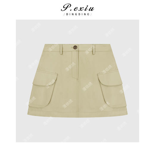 04-3潘依绣丁丁宠粉复古时髦工装风马甲半身裙套装Q8545 商品图2