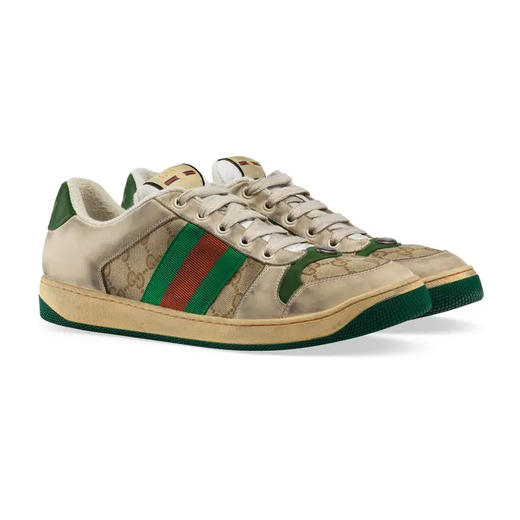 【一】GUCCI 古驰 Screener系列GG板鞋男士白色脏脏鞋休闲鞋 混色 546551 9Y920 9666 商品图1