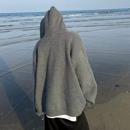 F012459新款毛衣打底连帽开衫慵懒风内搭针织衫外套 商品图8