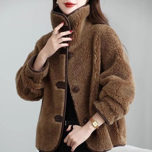 时尚妈妈外套皮毛一体秋冬新款麂皮保暖棉衣加厚上衣&869 商品图1