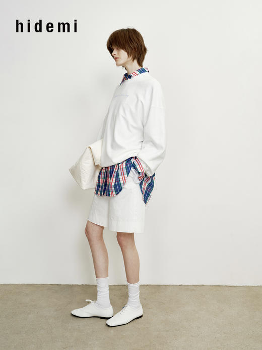 hidemi副线小h 少年感休闲百搭圆领套头卫衣上衣 商品图1