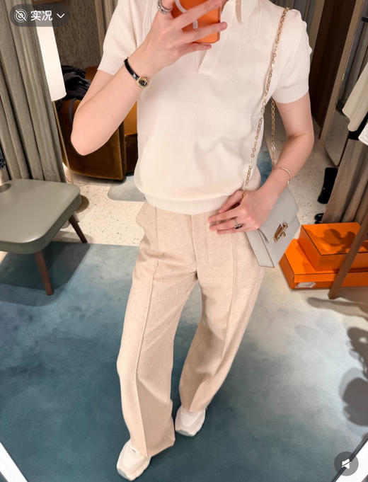 白色针织polo衫(KX*MM) 商品图5