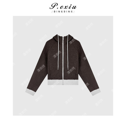 04-2潘依绣丁丁宠粉韩系慵懒拼接撞色休闲套装Q2316 商品图1