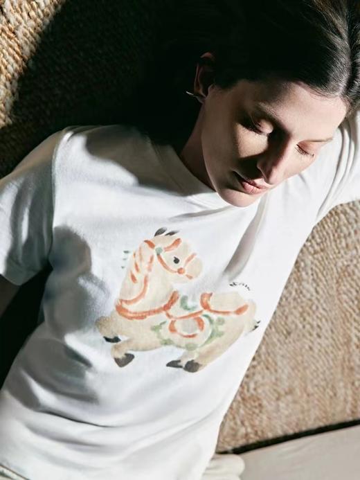 F012477春季新款马年限定五花马图腾印花T恤 商品图10