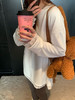 【YW】无忧购拼接蕾丝暖绒加厚百搭宽松慵懒保暖圆领大白长袖T（截单后3-5天发货) 商品缩略图4