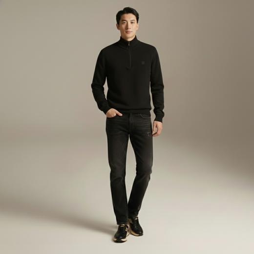 微信25D955-2102开襟拉链针织毛衫 商品图3