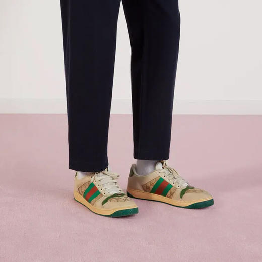 【一】GUCCI 古驰 Screener系列GG板鞋男士白色脏脏鞋休闲鞋 混色 546551 9Y920 9666 商品图5