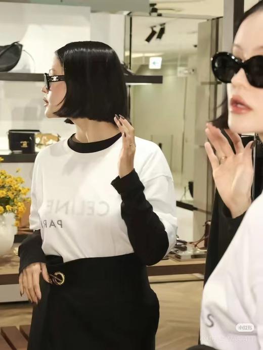 F012482春季女装简约印花字母宽松版短袖T恤衫 商品图7