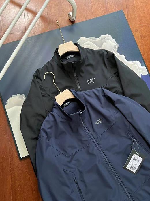 F012494刺绣logo户外运动立领防风刺绣加绒软壳外套 商品图1