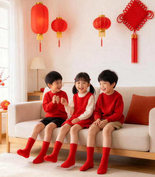 2026本命年【马年红袜子礼盒装】男女均码 红色袜子 中筒袜 新年礼物送人礼盒装(春节不打烊) 商品图10