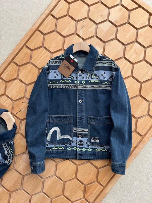 福神2025秋新品男士海鸥印花牛仔夹克外套 商品图1