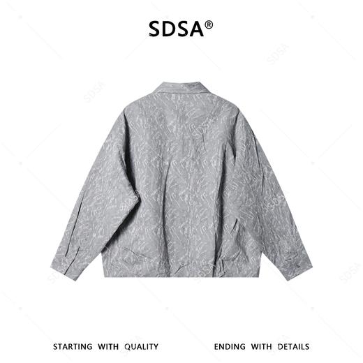 SDSA男士秋冬新款痞帅男装潮牌不规则提花口袋外套夹克百搭宽松 商品图5