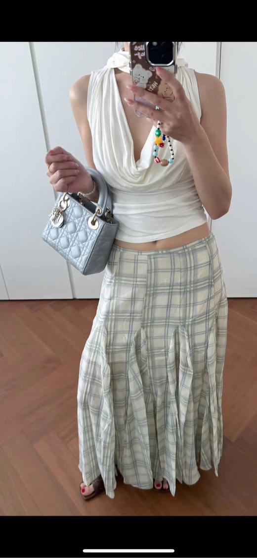 Dior 戴妃 三格 珠光灰 羊皮 斜挎包 商品图3