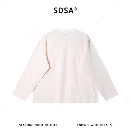 J678SDSA男士秋冬新款痞帅男装韩版纯色解构褶皱圆领长袖T恤百搭舒适 商品图4