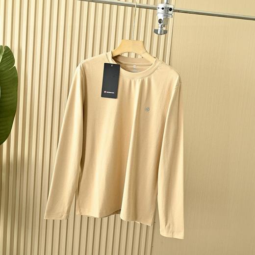 露露春秋季款柔软长袖衫男女基础款长袖T恤打底衫 商品图3