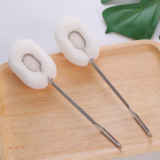 送替换棉头【清洗方便❗️深层去污】仿丝瓜络海绵杯刷不锈钢长柄杯刷清洗杯刷去污多功能清洗奶瓶刷。jc 商品图0