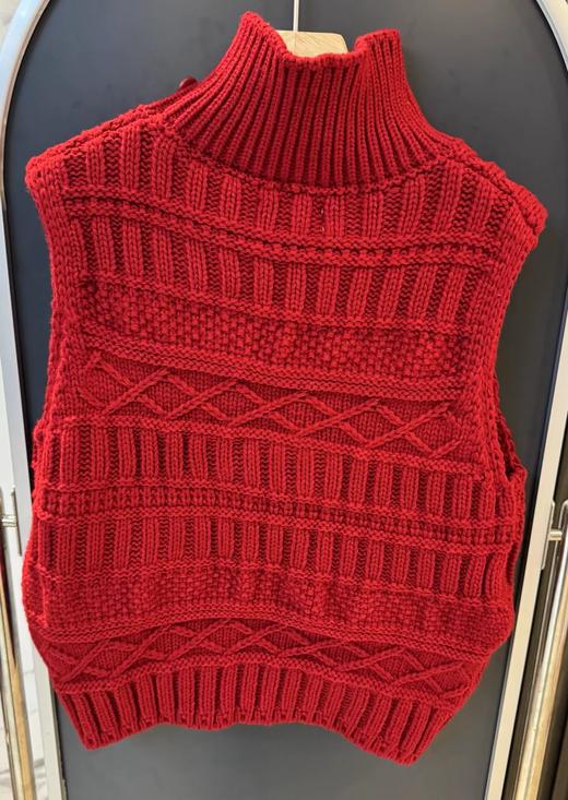 F012421立体绞花纹理内搭打底衫针织马甲女款 商品图12