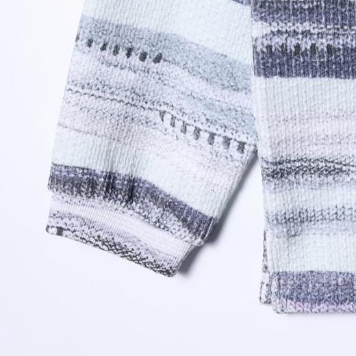 SDSA男士秋冬新款痞帅男装百搭潮流水墨条纹圆领长袖T恤百搭时尚 商品图3