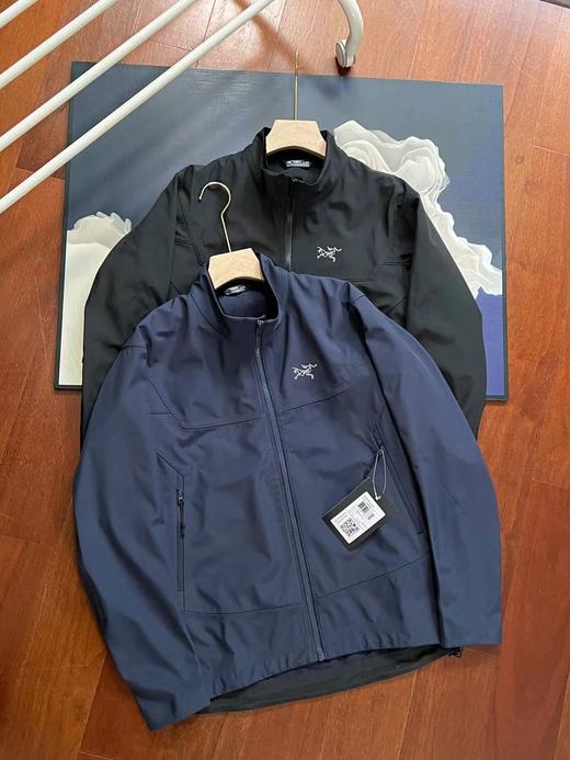 F012494刺绣logo户外运动立领防风刺绣加绒软壳外套 商品图0