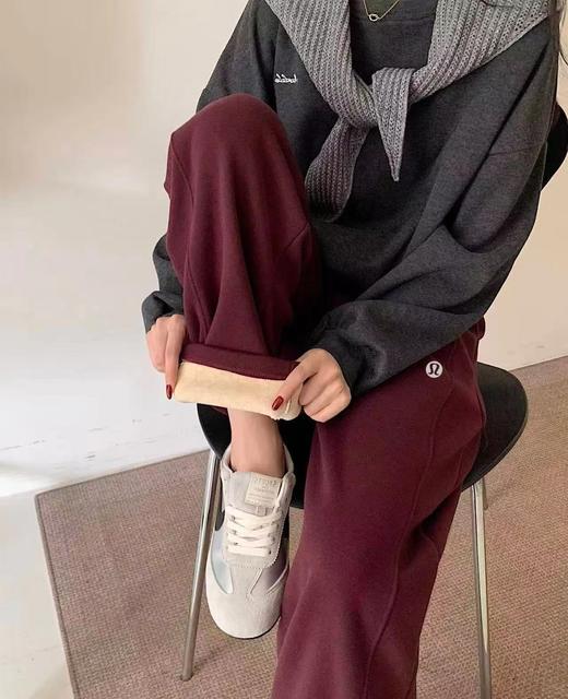 F012420秋冬慵懒氛围感撞色腰头香蕉裤卫裤休闲裤 商品图4