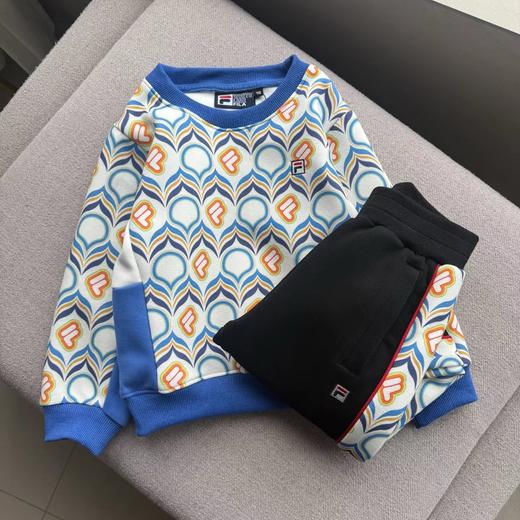 F012443春季新款男女宝宝满印圆领卫衣+卫裤套装 商品图5