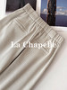 专柜实拍【莱赛尔+亚麻】拉夏贝尔/La Chapelle扣捏褶后腰松紧休闲裤宽松直筒百搭裤 商品缩略图9