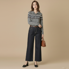 微信25D614-4106低领羊毛衫