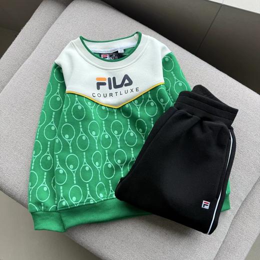 F012444春季2026新款绿色满印圆领套装男女宝宝同款 商品图5