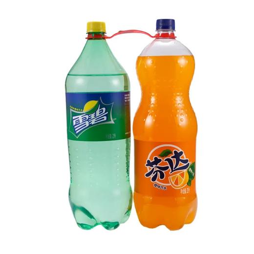 【超市】雪碧Sprite 清爽柠檬味汽水+芬达橙味汽水 2l*2瓶/组 商品图0