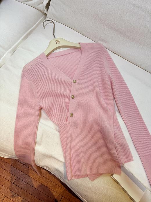 PIANAI冷小姐# 三色v领纯山羊绒打底小香毛衣 商品图0