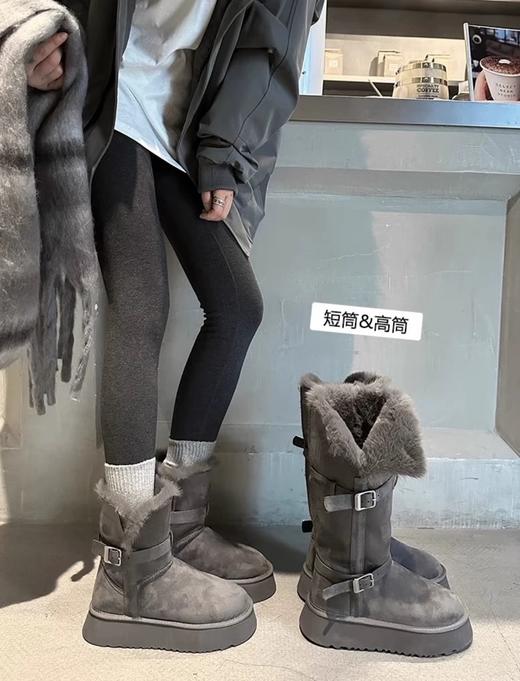 【YW】无忧购雪地靴毛毛厚底保暖靴长筒/低筒两种可选雪地靴（截单后3-5天发货) 商品图2