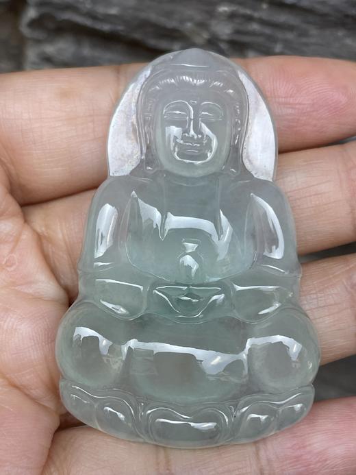 【直播大场福利】高货 高冰起胶晴水翡翠观音 附证书 商品图0
