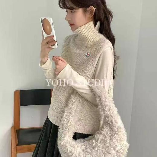 F012421立体绞花纹理内搭打底衫针织马甲女款 商品图5