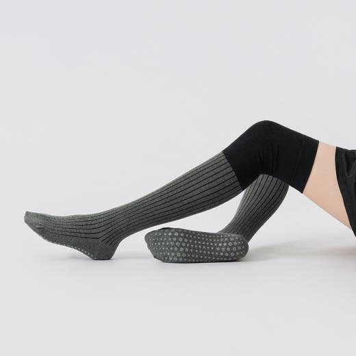 秋冬新品拼色压力过膝瑜伽袜防寒保暖长腿袜美腿显瘦普拉提防滑袜XY 商品图4