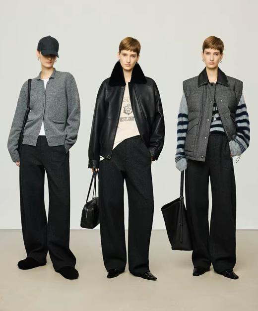 新裤型隐藏小腹大臀显瘦弯刀木瓜裤加厚垂坠阔腿裤 商品图6