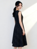 SZ3S57_漆黑色_连衣裙_春夏_圆领收腰优雅气质_高级女装_BERNIEELEN 伯妮斯茵 商品缩略图4